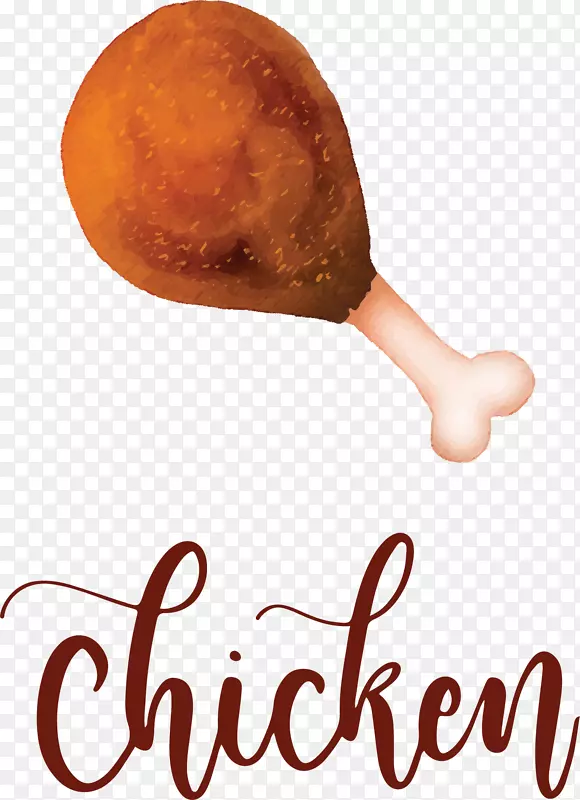 手绘风美食大鸡腿