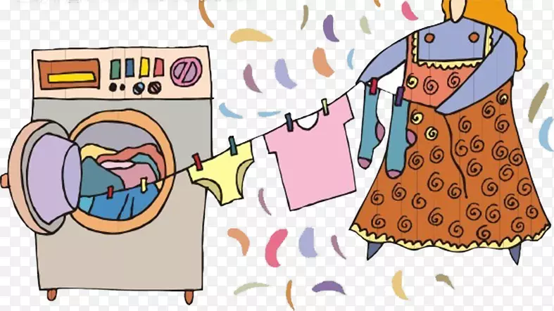 洗衣机晾衣服