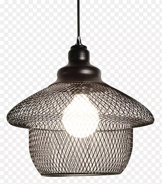 摩爵工业复古铁网灯