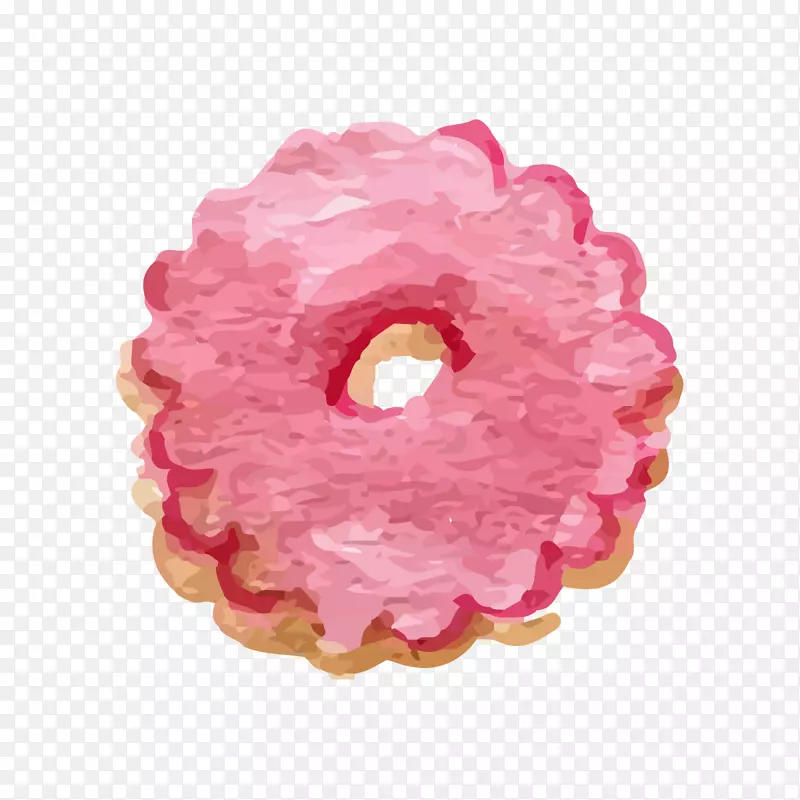 粉色手绘甜甜圈