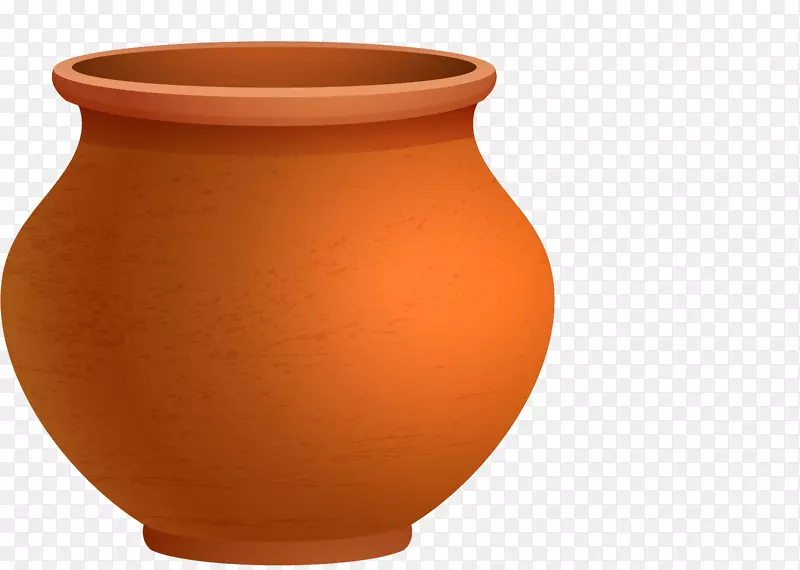 土黄色陶瓷瓦罐