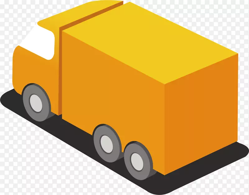 黄色货车免抠图标