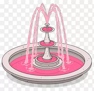 粉色喷泉