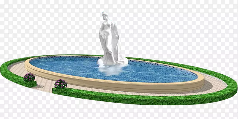 中心花园喷泉雕塑设计