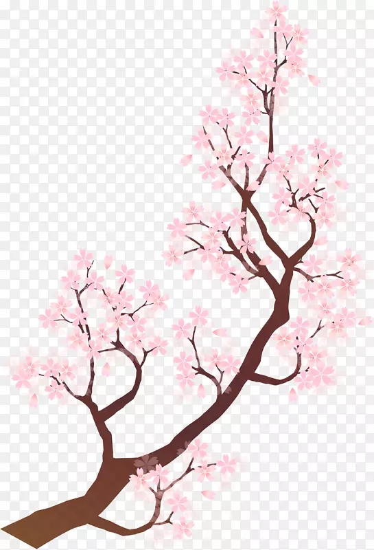 粉色中国风桦树