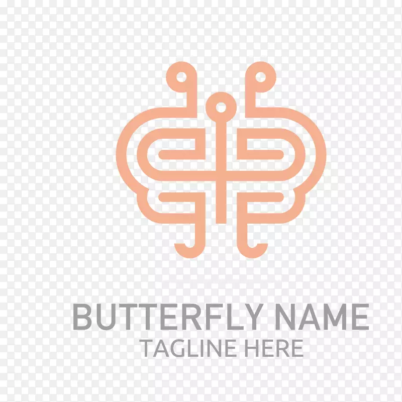 粉色可爱蝴蝶logo