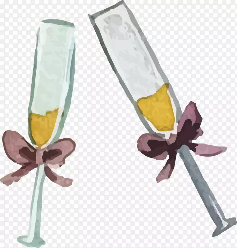 装饰酒杯矢量