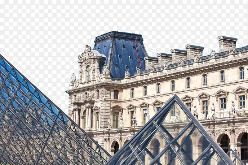 法国古典主义建筑巴黎卢浮宫免抠