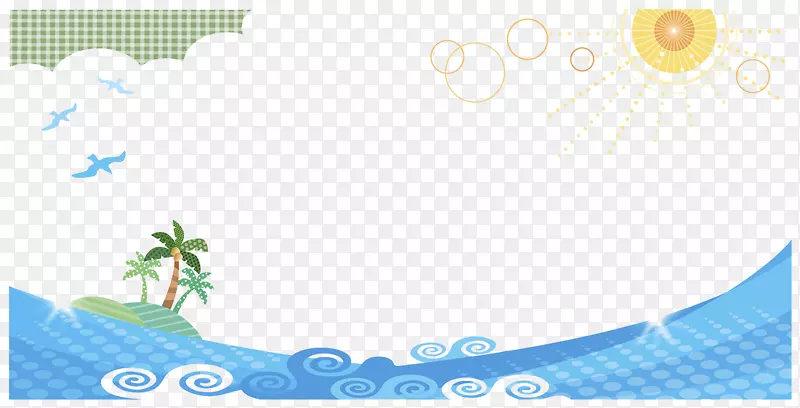 海洋纹理浪花矢量