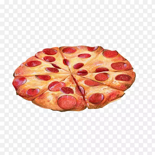 披萨披萨烤饼手绘画素材图片