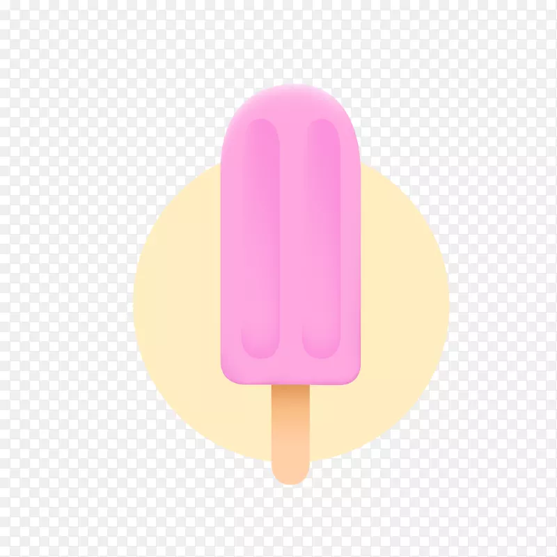 粉色夏季冰棒标签