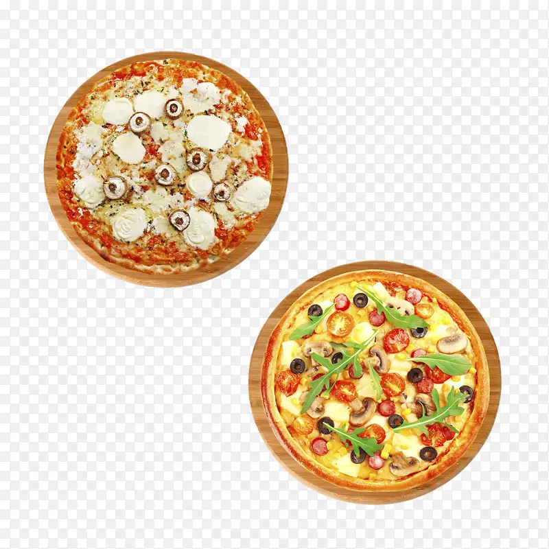两个披萨免抠素材