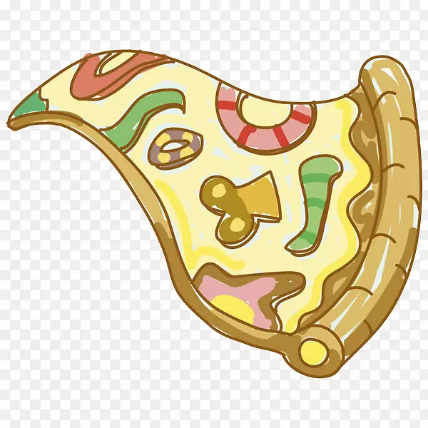 卡通一块披萨免抠图