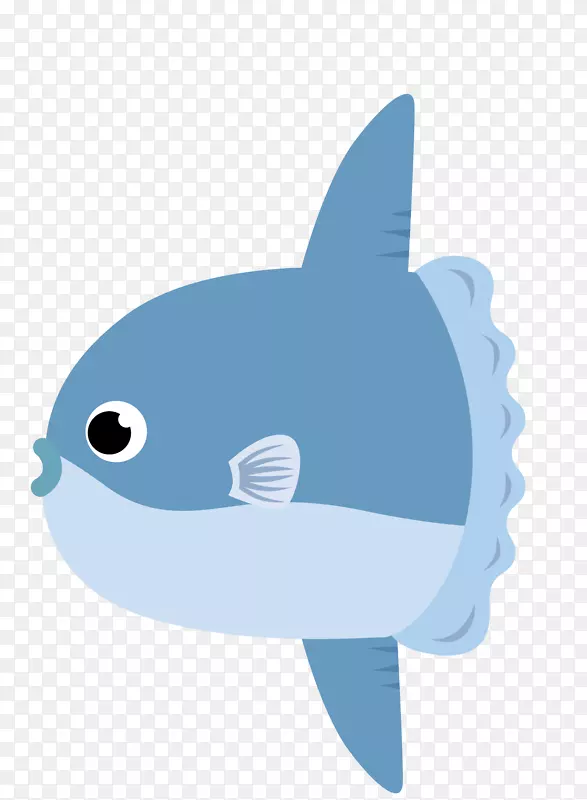 蓝色卡通版的小鱼