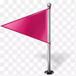 粉红色的三角旗图标