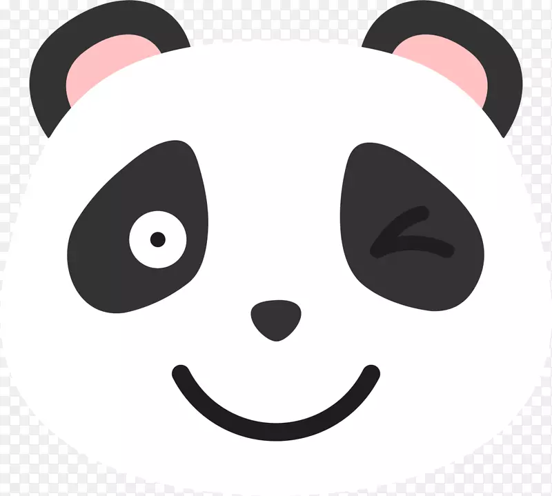 微笑卡通可爱小熊猫