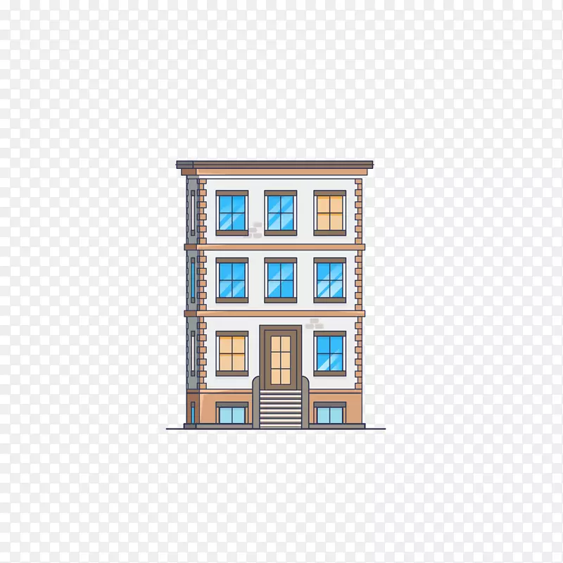 可爱的建筑矢量图标