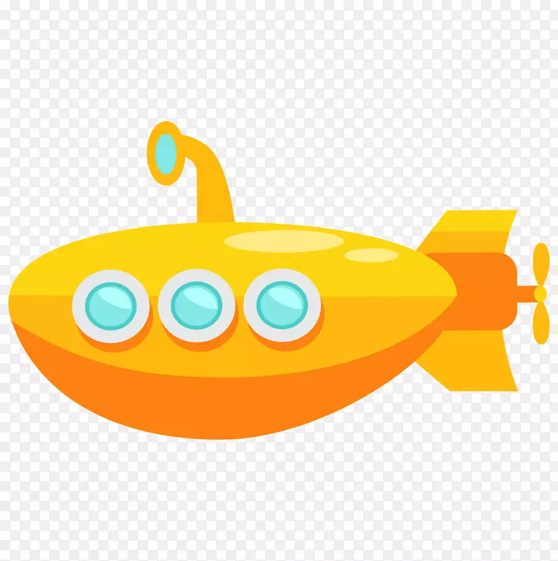 卡通简约彩色飞艇火箭装饰设计