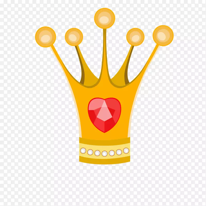 黄色的皇冠设计矢量图
