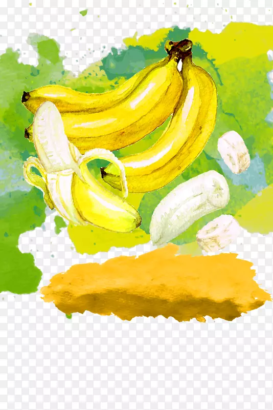 彩绘香蕉素材