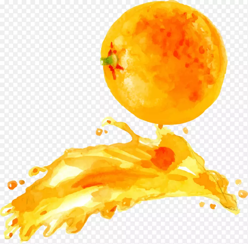 鲜榨果汁橙色橙汁