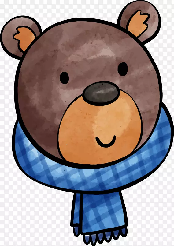 可爱手绘棕熊头像