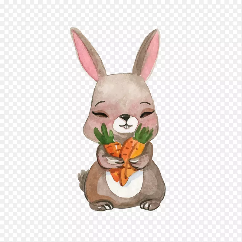 小兔子手里的胡萝卜