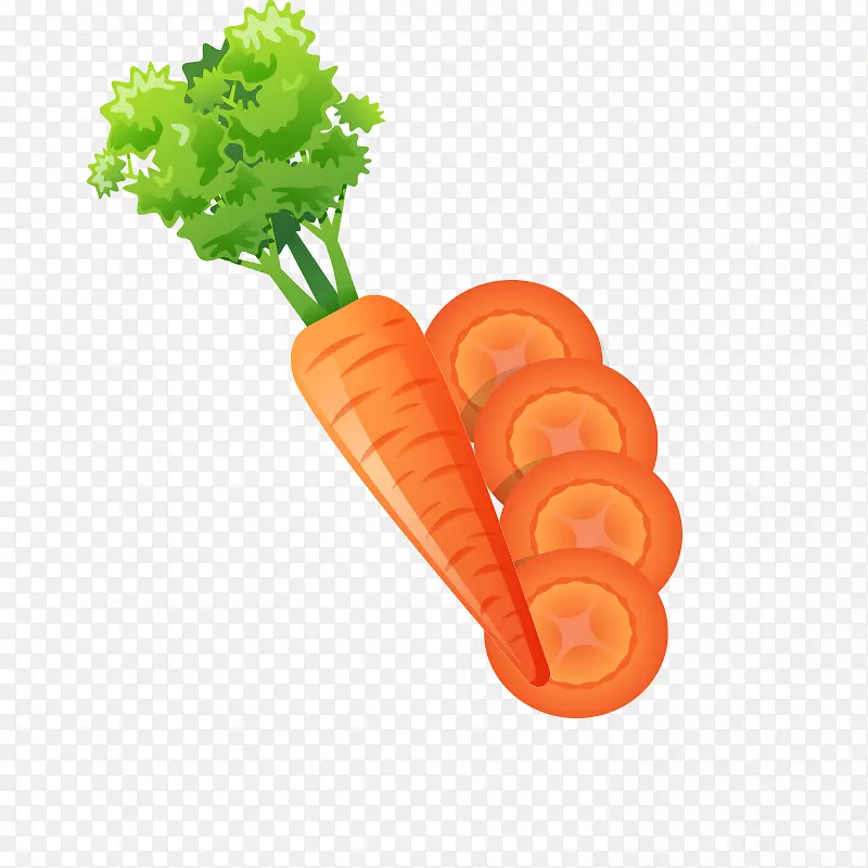 卡通食材蔬菜胡萝卜
