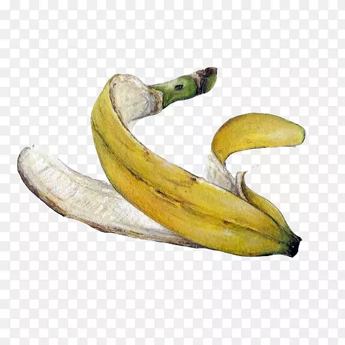 香蕉皮手绘画素材图片