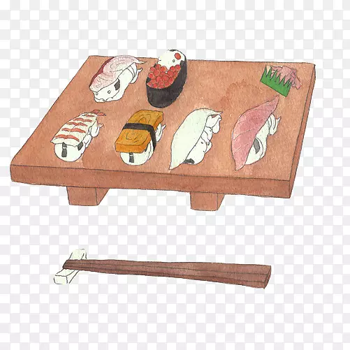 日式寿司手绘画素材图片