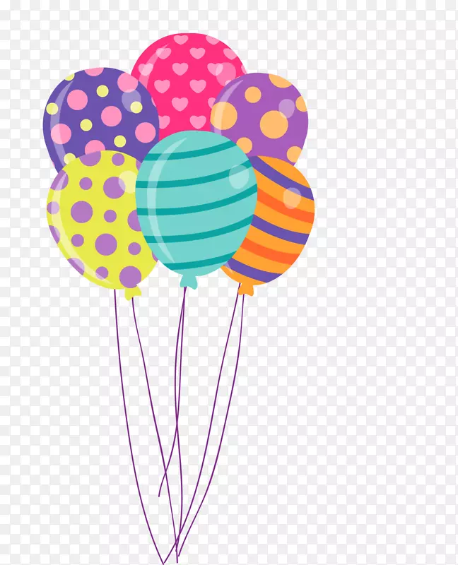 彩色卡通儿童节气球