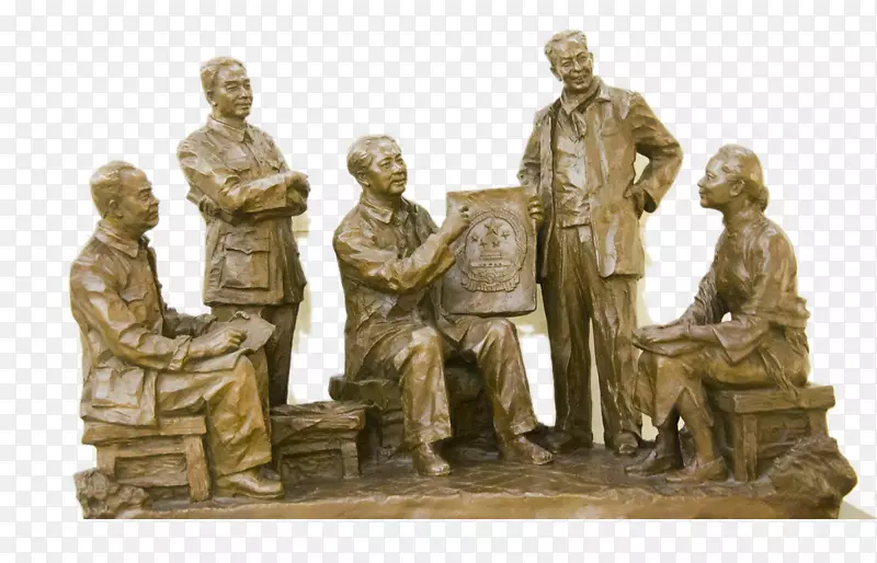 红军领导人场景雕塑