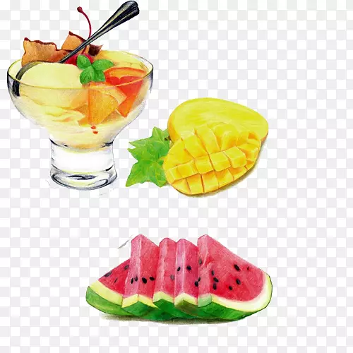 水果美食手绘画素材图片