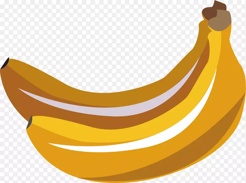 矢量图水彩黄色香蕉