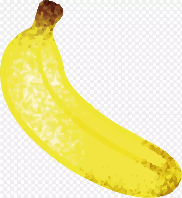矢量图水彩黄色香蕉