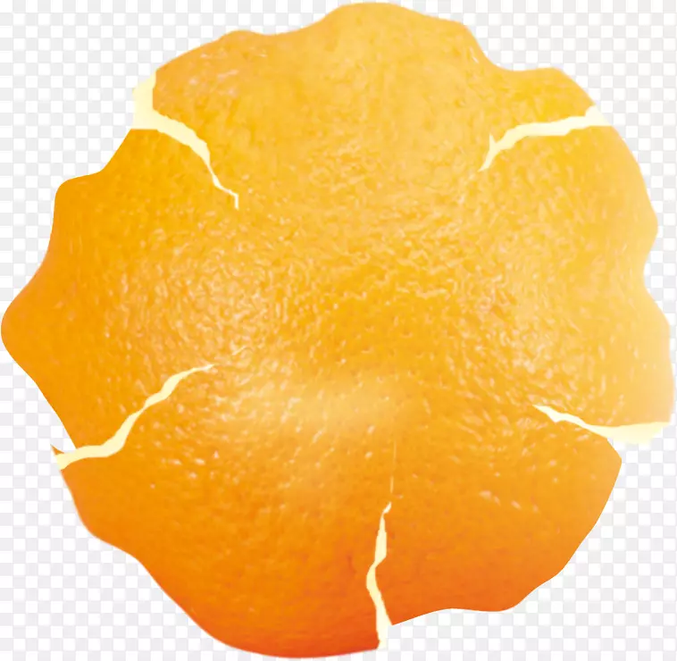 黄色裂缝的橘子皮