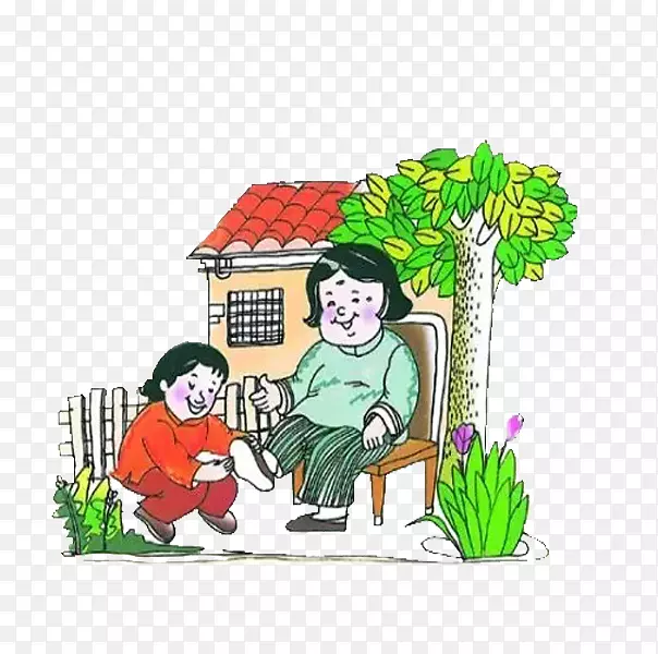 坐着的老人