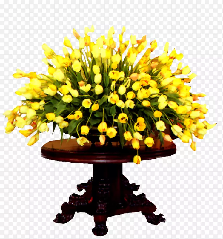 盆栽黄色鲜花