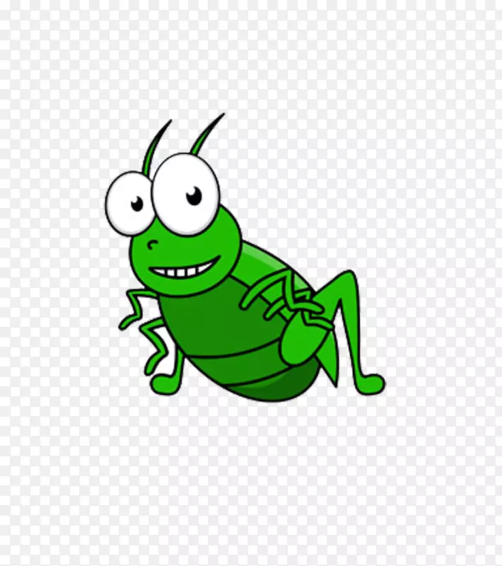绿色的小蚂蚱卡通形象