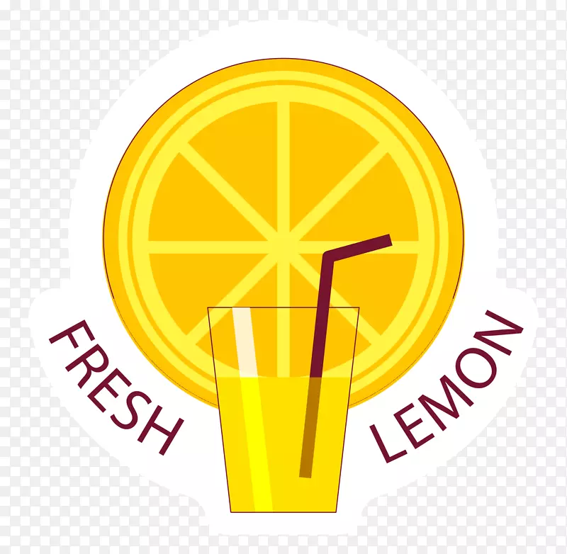 黄色卡通柠檬汁LOGO