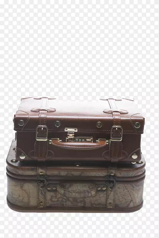 复古系棕色手提箱