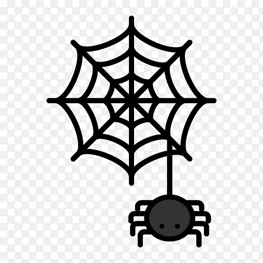 手绘蜘蛛和蜘蛛网