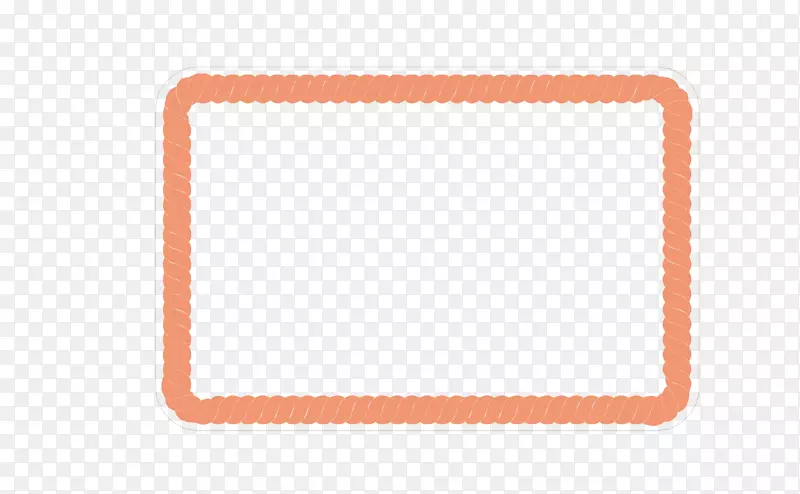 橙色卡通扁平化长方形文本框免抠