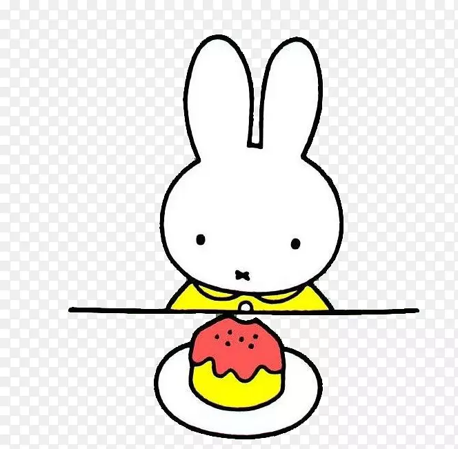 吃蛋糕的小兔子