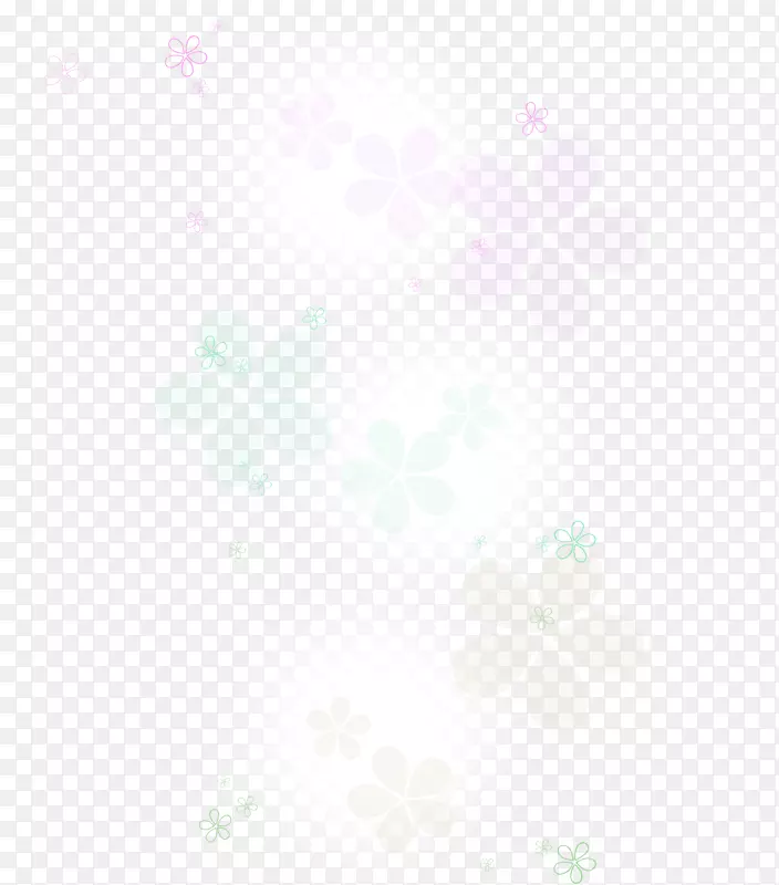 多彩清新花朵漂浮素材