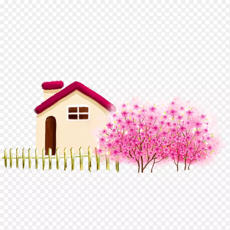房子和鲜花