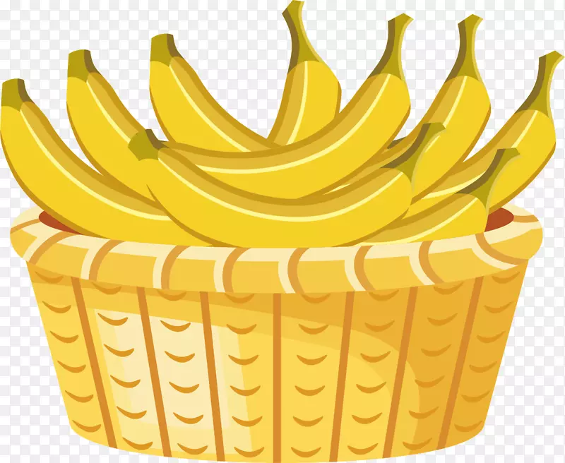 卡通金色香蕉水果篮子