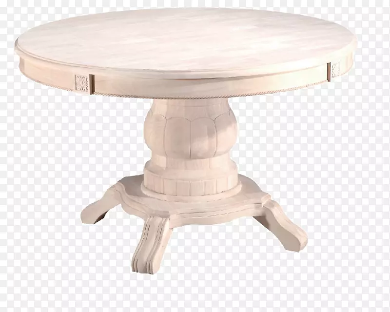 白色清新家具圆台桌实物