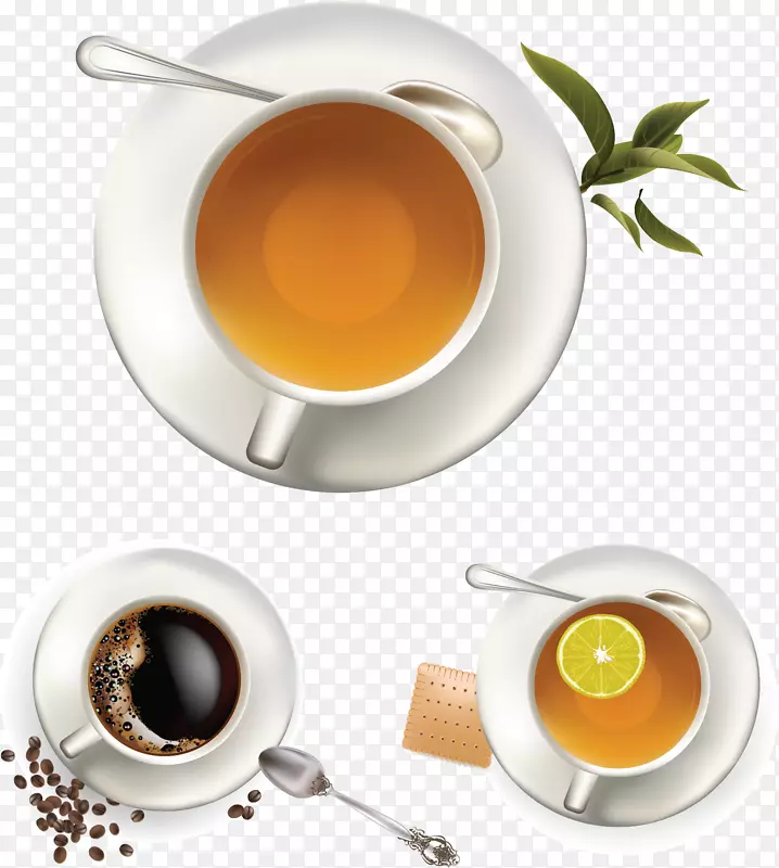 休闲咖啡茶饮矢量素材，
