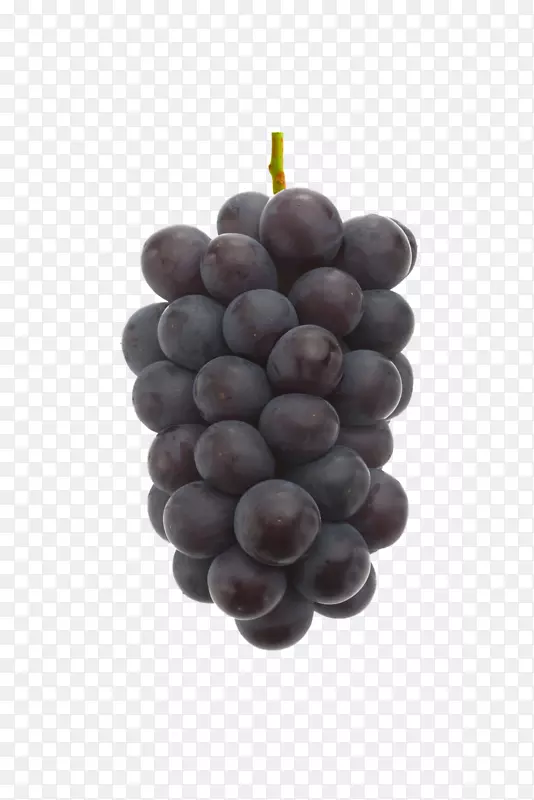 一串新鲜的黑色葡萄